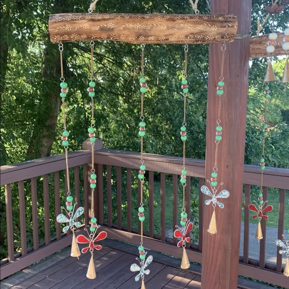 Beaded Dragonflies Wind Chime Sun Catcher Mobile